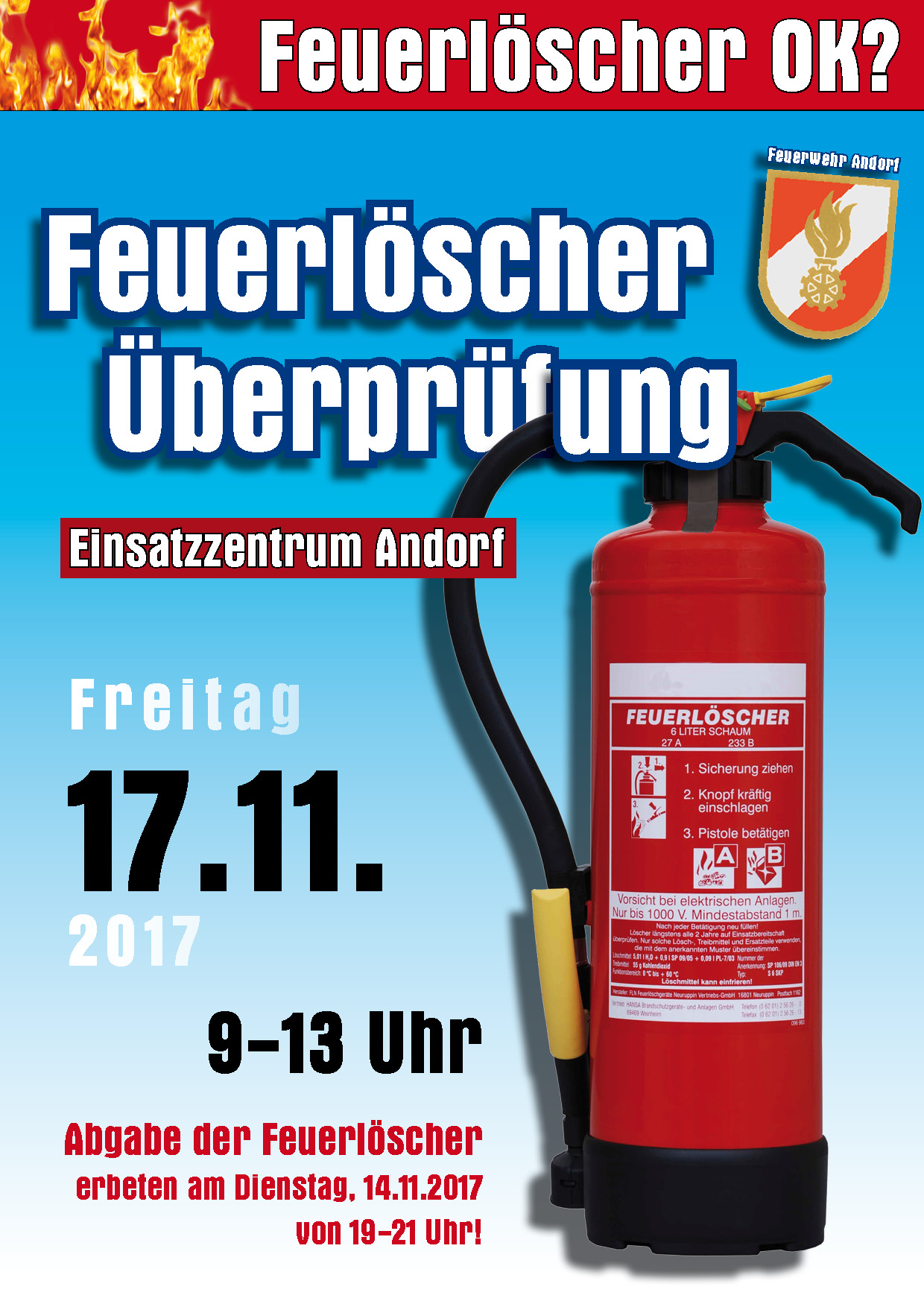 FF Andorf - Feuerlöscherüberprüfung 2017 klein