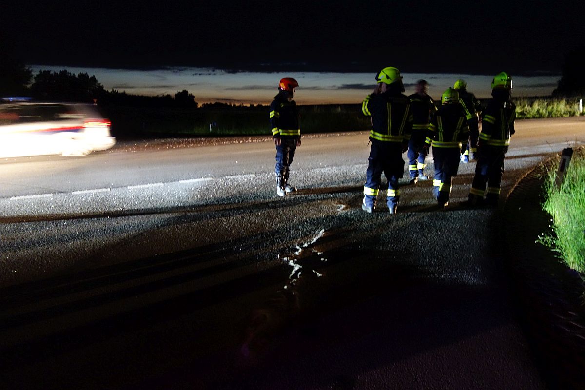 2019 06 08 FF Andorf Ölspureinsatz Andorfer Landesstraße Höhe Hofe DSC01465