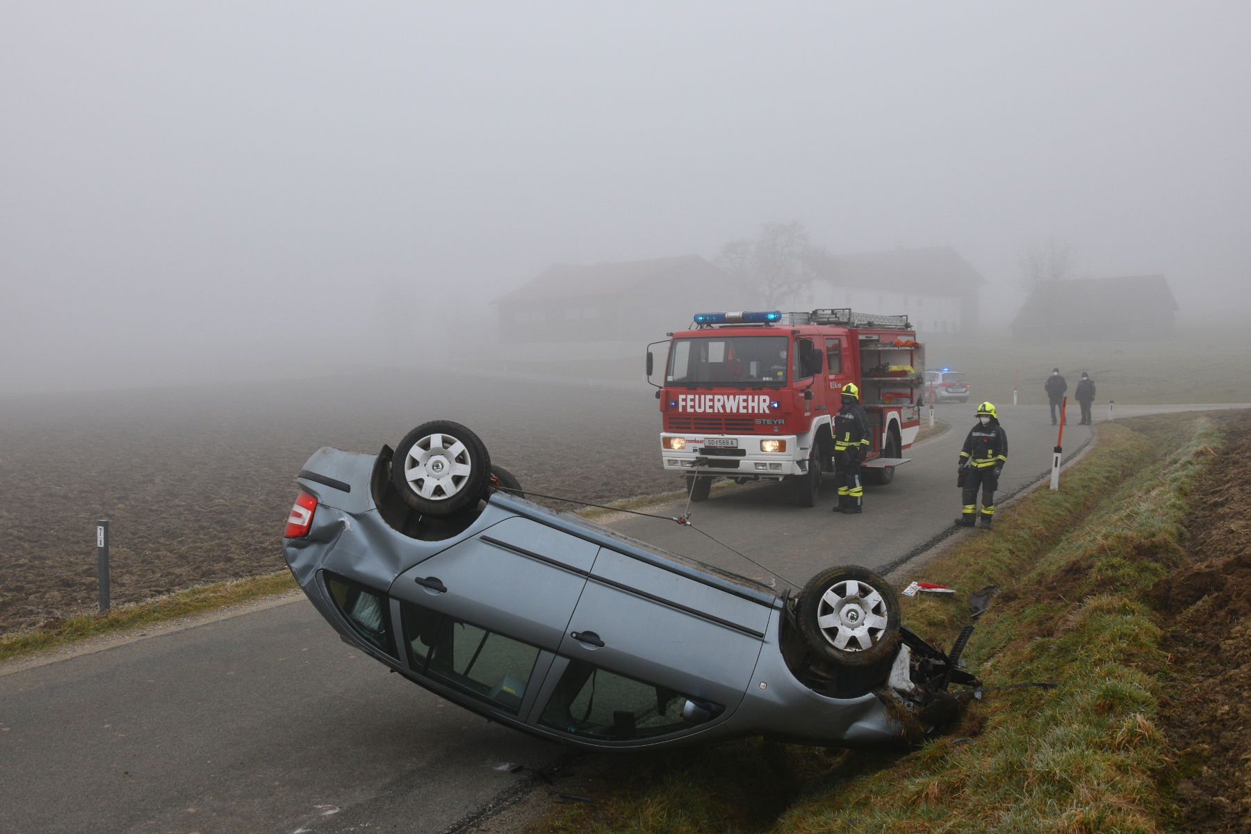 2021 03 03 FF Andorf Fahrzeugbergung Edt bei Heitzing FFA 0053