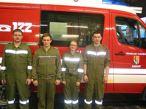 4 neue Funker bei der Feuerwehr Andorf - 19.1.2013